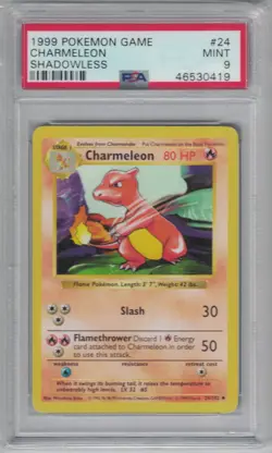 1999 Pokemon Shadowless Charmeleon PSA 9 - Image 1