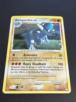 Pokemon TCG Rampardos 33/123 Cosmos Holo Rare Mysterious Treasures NM - Image 2