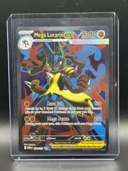 Pokemon TCG Mega Evolution Lucario EX Holo Full Art Ultra Rare Near Mint - Image 1