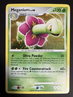 Pokemon TCG Meganium LV. 48 13/132 Holo Rare Mysterious Treasures 2007 NM - Image 1