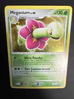 Pokemon TCG Meganium LV. 48 13/132 Holo Rare Mysterious Treasures 2007 NM - Image 3