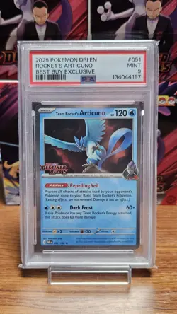 PSA 9 Team Rocket's Articuno Best Buy Exclusive 2025 Pokemon Stamped Promo - Image 1