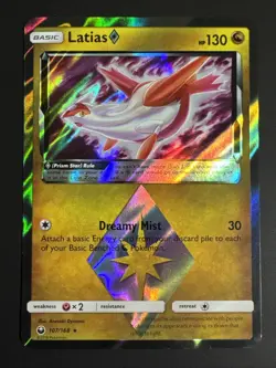 Pokemon TCG Latias Prism Sun & Moon: Celestial Storm 107/168 Holo Holo Rare NM - Image 1