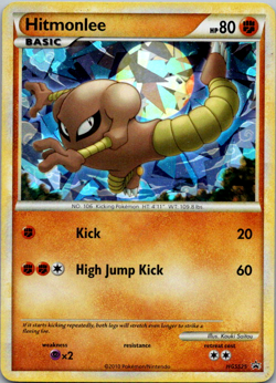 Hitmonlee - Pokemon HGSS25 - 2010 Black Star Promo Cracked Ice Holo - DMG - Image 1