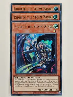 Yu Gi Oh - 3x LCKC-EN017 Rider of the Storm Winds - Ultra Rare - Image 1