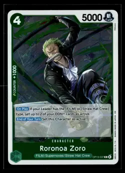 Roronoa Zoro OP13-037 Carrying On His Will Rare One Piece - Image 1