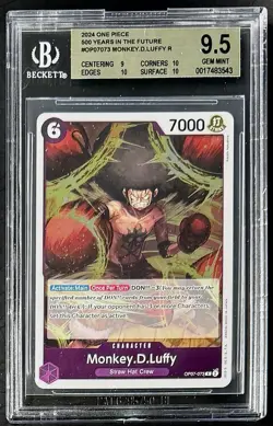 BGS 9.5 One Piece OP07-073 R Monkey.D.Luffy - English - 500 Years in the Future - Image 1