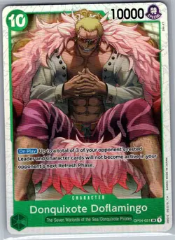 Donquixote Doflamingo OP04-031 SR Kingdoms of Intrigue - One Piece Card - NM - Image 1