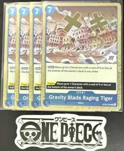 4x One Piece OP06-058 R Gravity Blade... - English - Foil - Playset - TCG - NM/M - Image 1