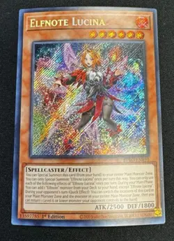 1X NM Elfnote Lucina - BPRO-EN010 - Secret Rare 1st Edition Yugioh Card - Image 1