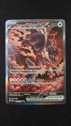 Pokemon TCG Bloodmoon Ursaluna EX Prismatic Evolutions Card 168/131 NM Condition - Image 1