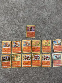 Lot Of 13 Charmander Chameleon Charizard Cards - Image 1