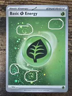 Basic Grass Energy HD 4X SWIRL Cosmos Holo - SVE 001 S&V 151 - Pokemon Card - Image 1