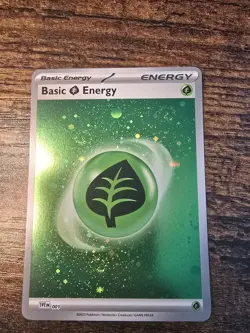 Basic Grass Energy HD 4X SWIRL Cosmos Holo - SVE 001 S&V 151 - Pokemon Card - Image 3
