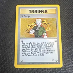 Lt. Surge Holo 17/132 Gym Heroes Pokemon Card - Nm - Image 1