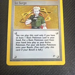 Lt. Surge Holo 17/132 Gym Heroes Pokemon Card - Nm - Image 3