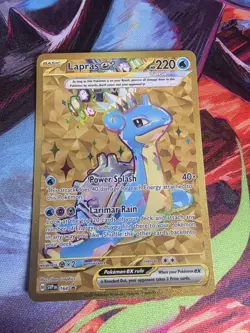 Lapras EX Gold Black Star Promo Full Art Ultra Rare Pokemon Card SVP 164 (NM) - Image 1