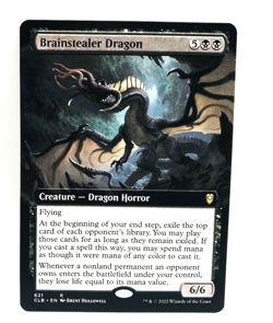 MTG Brainstealer Dragon 621 Borderless NM+ Battle for Baldurs Gate CLB Rare 2022 - Image 1