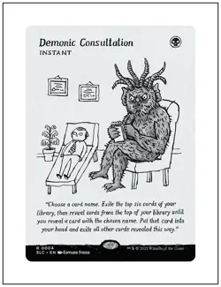 1x Demonic Consultation, 0004, Non-Foil, Secret Lair Encyclopedia, Magic MTG NM - Image 1