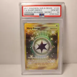 Pokemon Gold Warp Energy 123/111 PSA 10 Official Gem Mint TCG Card - Image 1