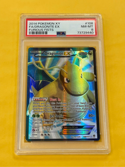 2014 Pokemon Xy Furious Fists Dragonite EX Full Art #108/111 PSA 8 - Image 1