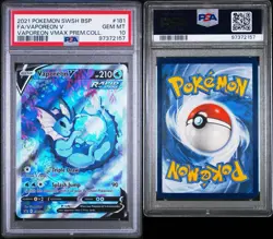 2021 POKEMON SWSH BLACK STAR PROMO #181 FULL ART/VAPOREON V PSA 10 - Image 3