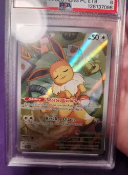 Pokemon Center Eevee #173 Stamped Promo Prismatic Evolutions Psa 8 Free Shipping - Image 3