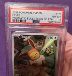 Pokemon Center Eevee #173 Stamped Promo Prismatic Evolutions Psa 8 Free Shipping - Image 4