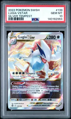 2022 POKEMON SWORD & SHIELD SILVER TEMPEST #139 LUGIA VSTAR PSA 10 - Image 1