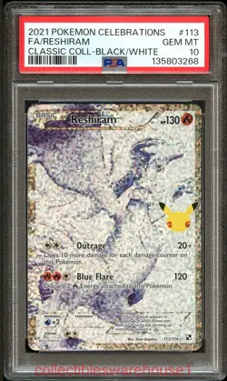 Pokemon Celebrations Reshiram 113 PSA 10 - Image 1
