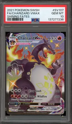 Pokemon Charizard VMAX Shining Fates Full Art #SV107 PSA 10 Gem Mint - Image 1