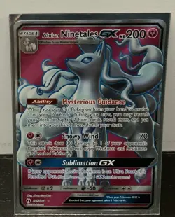 Pokemon Alolan Ninetales GX MINT TCG Full Art Ultra Rare Holo - Image 1