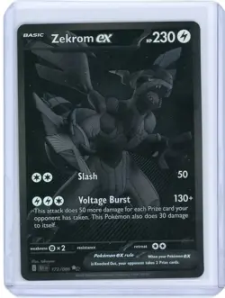 2025 Pokemon Scarlet & Violet Black Bolt Zekrom EX Secret Rare #172/86 - Image 1