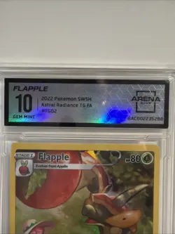 2022 POKEMON SWSH ASTRAL RADIANCE #TG02 FULL ART FLAPPLE Gem Mint 10 Arena Club - Image 3
