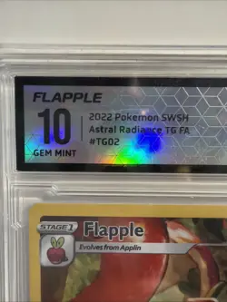 2022 POKEMON SWSH ASTRAL RADIANCE #TG02 FULL ART FLAPPLE Gem Mint 10 Arena Club - Image 4