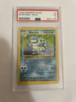 58929766 Blastoise 1999 Pokemon Game Holo 2 PSA 5 EX - Image 1