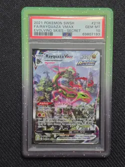 Pokemon Evolving Skies 218/203 Alternate Alt Art Rayquaza VMAX PSA 10 GEM MT!! - Image 1