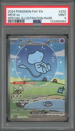 2024 Pokemon Paldean Fates Mew Ex SIR 232/091 PSA 9 - Image 1
