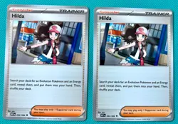 Hilda 084/086 Uncommon White Flare Pokemon Near Mint Set of 2 - Image 1