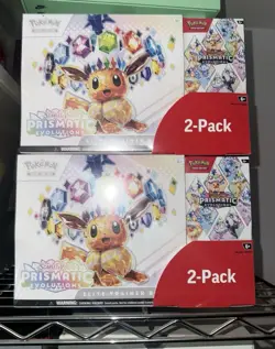 Pokemon Prismatic Evolutions Costco 2-Pack ETB Booster Bundle - Fast Ship - Image 1