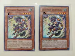 2x Yugioh! Gladiator Beast Darius PTDN-EN031 Common LP - Image 1