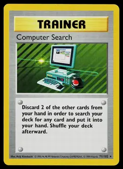 Pokemon Card - Computer Search Base Set (Shadowless) 71/102 Rare - Image 1