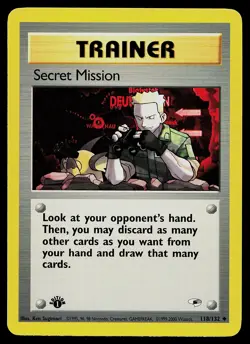 Pokemon Card - Secret Mission Gym Heroes 118/132 Uncommon 1st Edition - Image 1