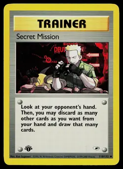 Pokemon Card - Secret Mission Gym Heroes 118/132 Uncommon 1st Edition - Image 1