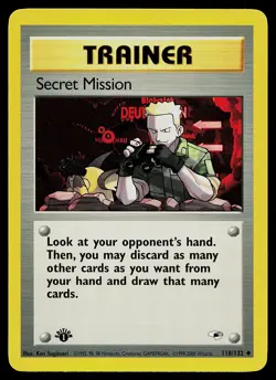 Pokemon Card - Secret Mission Gym Heroes 118/132 Uncommon 1st Edition - Image 1