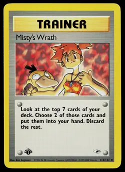 Pokemon Card - Misty's Wrath Gym Heroes 114/132 Uncommon 1st Edition - Image 1