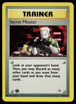Pokemon Card - Secret Mission Gym Heroes 118/132 Uncommon 1st Edition - Image 1