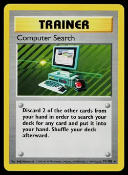 Pokemon Card - Computer Search Base Set (Shadowless) 71/102 Rare - Image 1