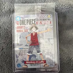SEALED Rutgers One Piece CCG Monkey D. Luffy US Voyage Character Card - Image 1