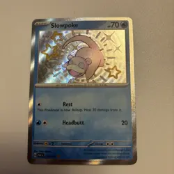 Pokemon TCG Slowpoke Holo Shiny Rare Card 116/091 Scarlet Violet Paldean Fates - Image 1